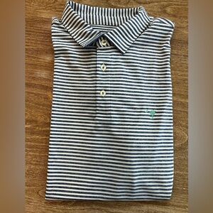 Vineyard Vines Navy and White Striped Kids Polo